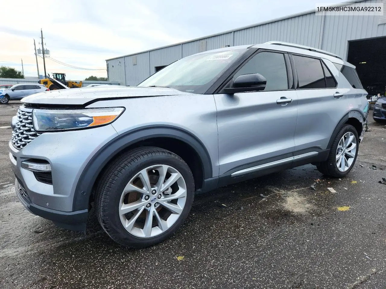 2021 Ford Explorer Platinum VIN 1FM5K8HC3MGA92212 фото 1