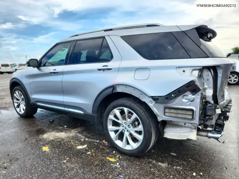 2021 Ford Explorer Platinum VIN 1FM5K8HC3MGA92212 фото 2