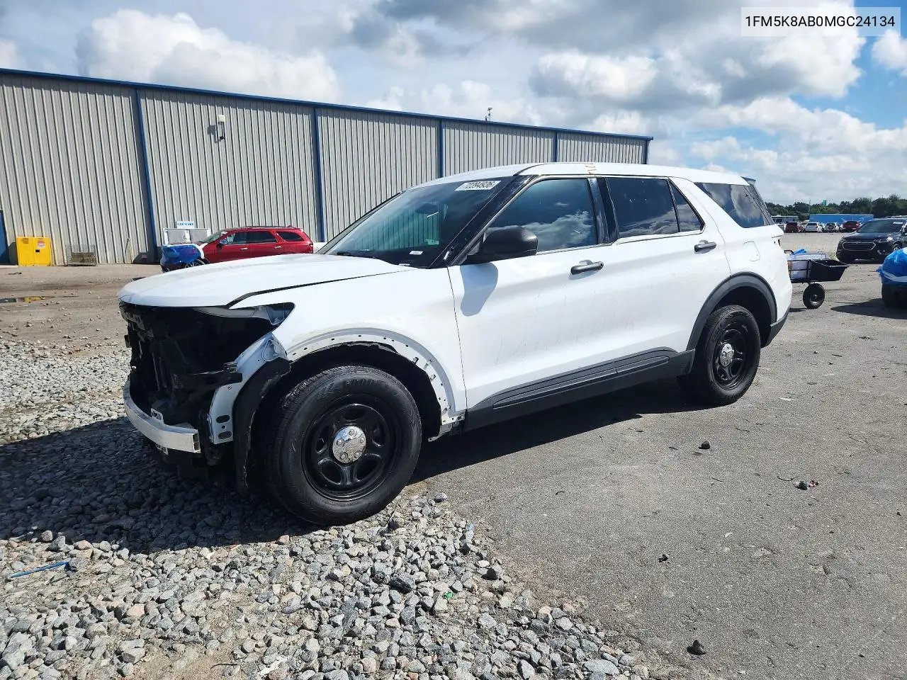 2021 Ford Explorer Police Interceptor VIN 1FM5K8AB0MGC24134 фото 1