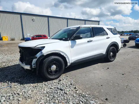 1FM5K8AB0MGC24134 — 2021 Ford Explorer, Передняя часть, фото до ремонта