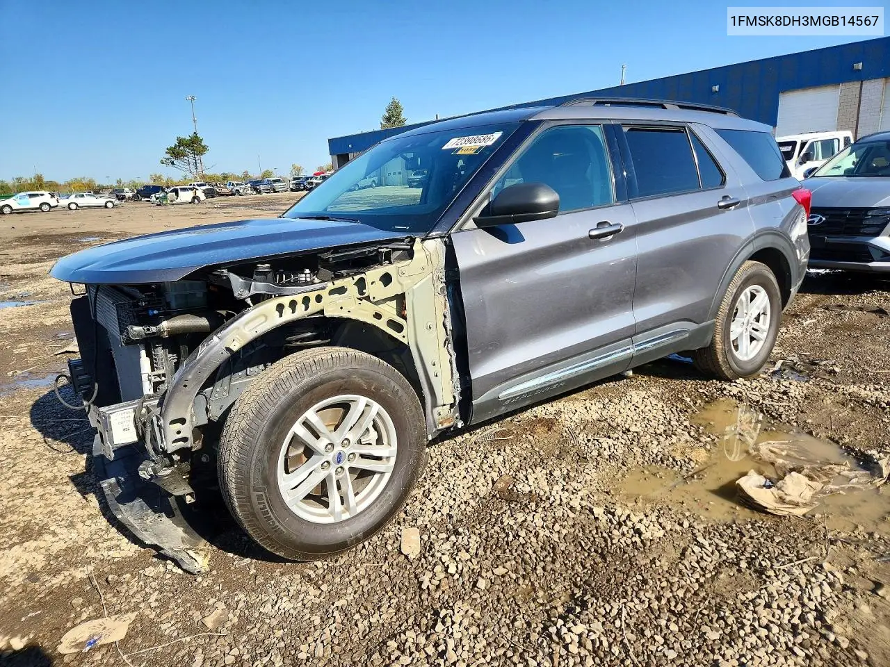 2021 Ford Explorer Xlt VIN 1FMSK8DH3MGB14567 фото 1