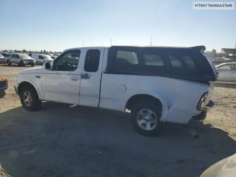 1999 Ford F150 VIN 1FTRX17W4XKA37649 фото 2
