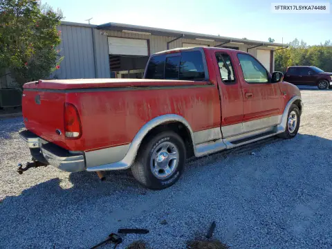 2000 Ford F150 VIN 1FTRX17L5YKA74488 фото 3