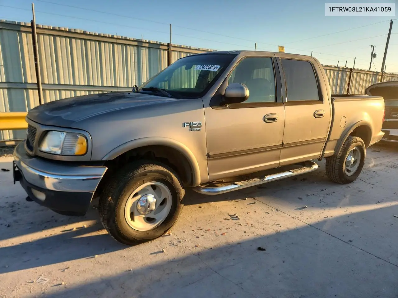 2001 Ford F150 Supercrew VIN 1FTRW08L21KA41059 фото 1