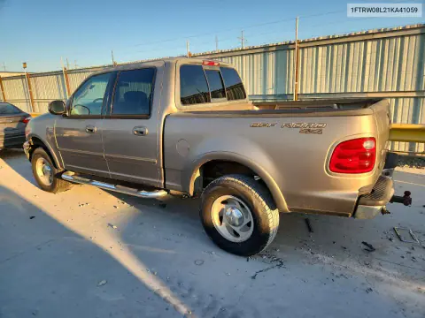 2001 Ford F150 Supercrew VIN 1FTRW08L21KA41059 фото 2
