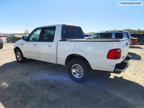 2003 Ford F150 Supercrew VIN 1FTRW07653KC39987 фото 2