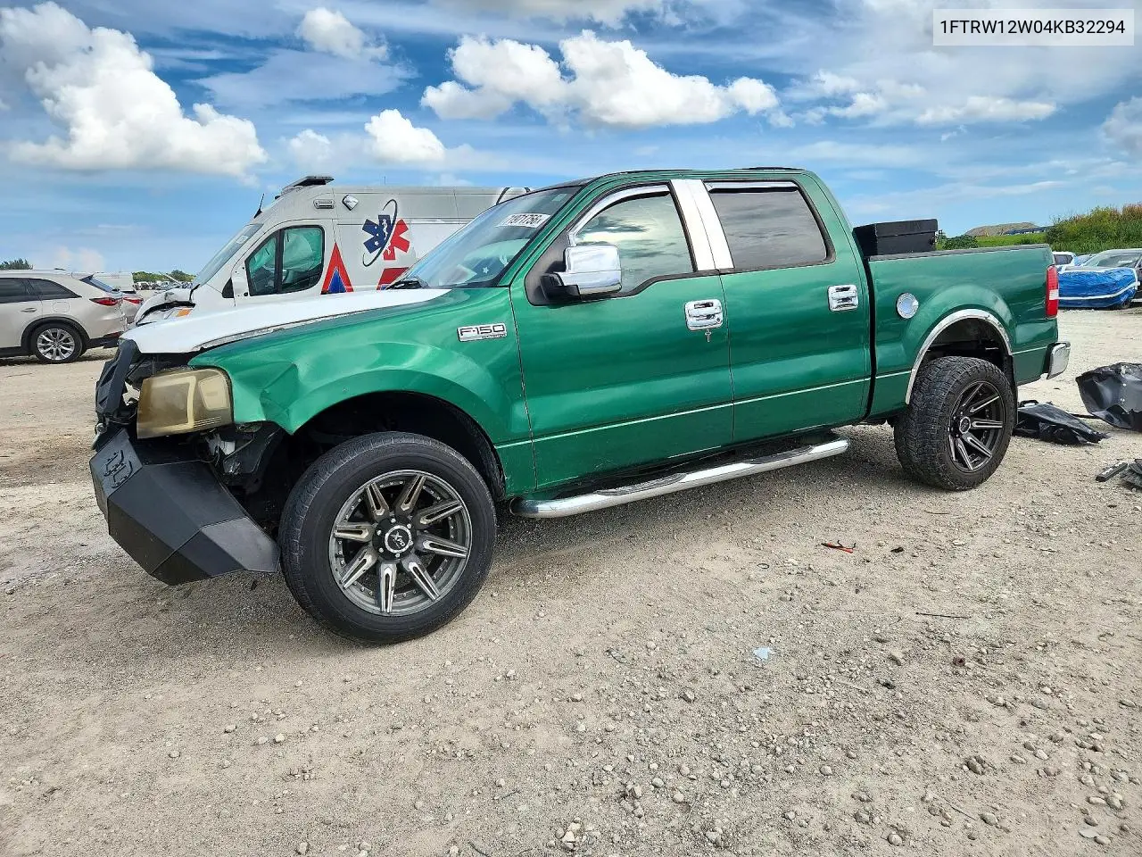 2004 Ford F150 Supercrew VIN 1FTRW12W04KB32294 фото 1