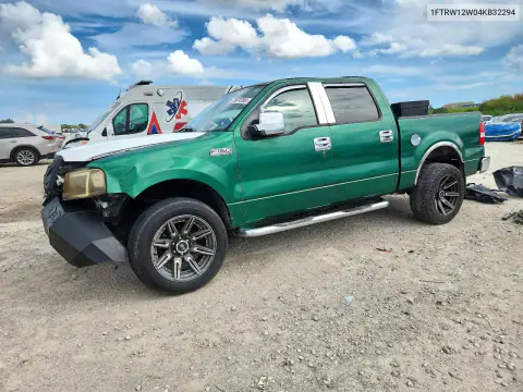 2004 Ford F150 Supercrew VIN 1FTRW12W04KB32294 фото 1