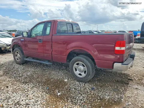 2006 Ford F150 VIN 1FTRF12W76NA34137 фото 2