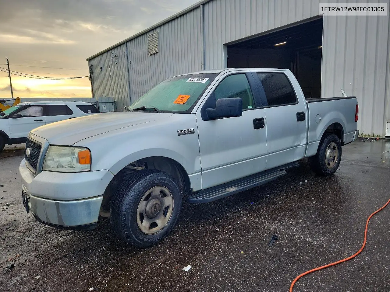 2008 Ford F150 Supercrew VIN 1FTRW12W98FC01305 фото 1