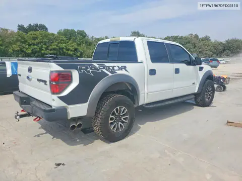 2013 Ford F150 Svt Raptor VIN 1FTFW1R67DFD03110 фото 3