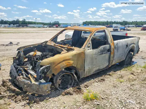 1FTNF1CT5EKD54348 — 2014 Ford F-150, Пожар, фото до ремонта
