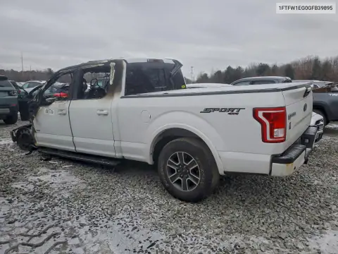 1FTFW1EG0GFB39895 — 2016 Ford F-150, фото 2 с аукциона Copart, Пожар