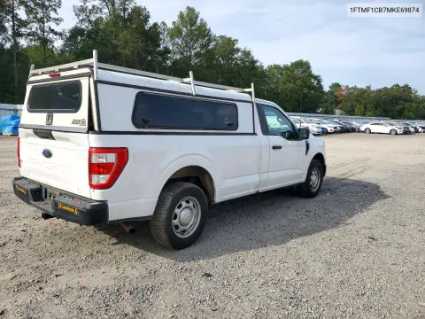 2021 Ford F150 VIN 1FTMF1CB7MKE69874 фото 3