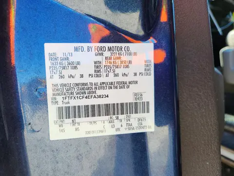 2014 FORD F150 VIN 1FTFX1CF4EFA38234 фото 13