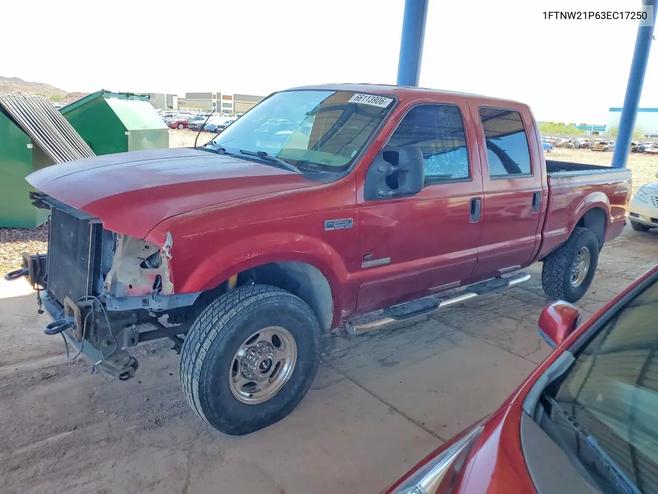 2003 Ford F250 Super Duty VIN 1FTNW21P63EC17250 фото 1
