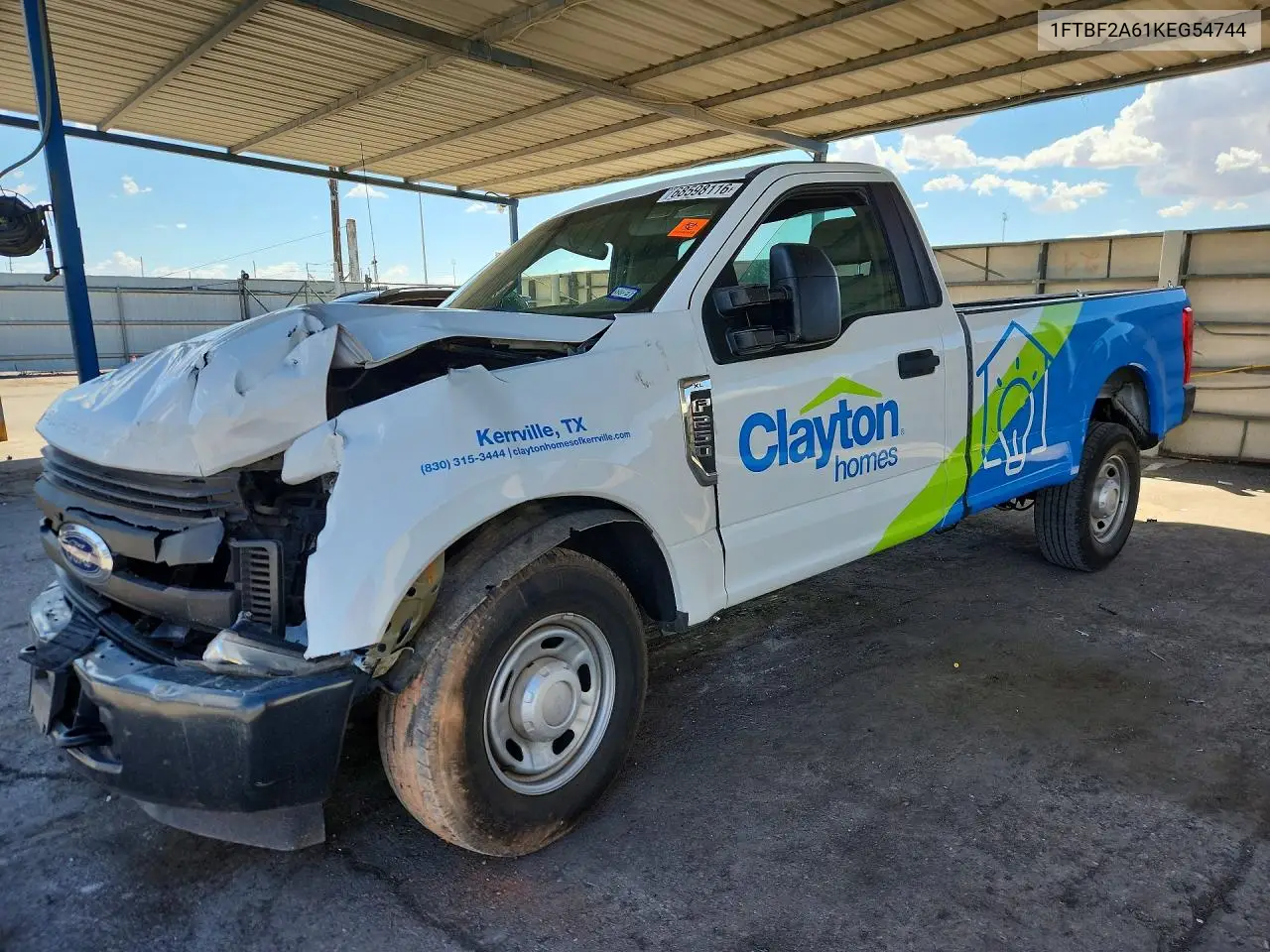 2019 Ford F250 Super Duty VIN 1FTBF2A61KEG54744 фото 1
