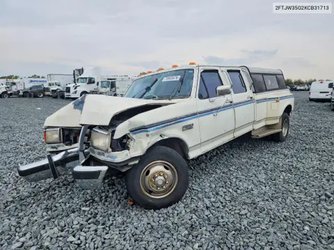 2FTJW35G2KCB31713 — 1989 Ford F350, Передняя часть, фото до ремонта