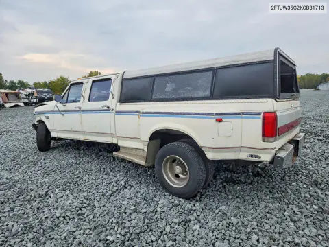 1989 Ford F350 VIN 2FTJW35G2KCB31713 фото 2