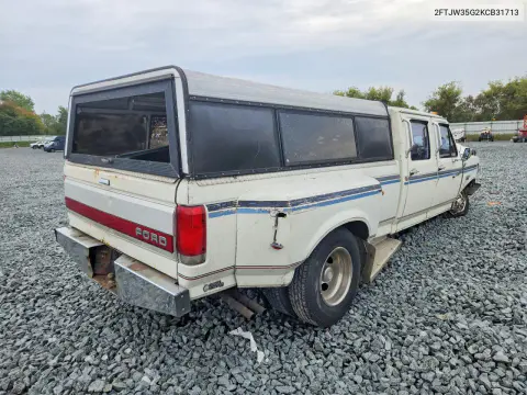 1989 Ford F350 VIN 2FTJW35G2KCB31713 фото 3