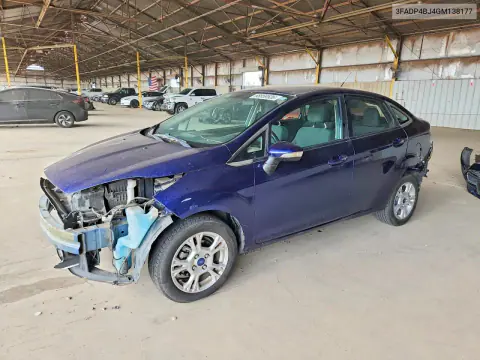 3FADP4BJ4GM138177 — 2016 Ford Fiesta, Передняя часть, фото до ремонта
