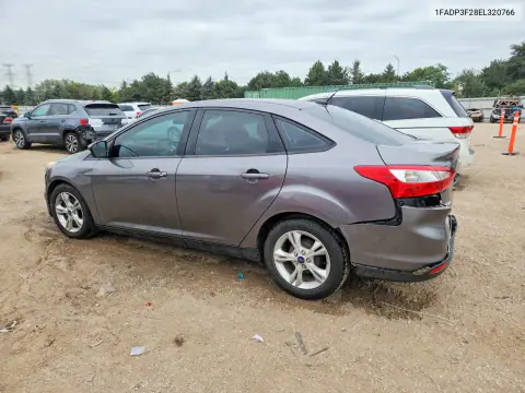 2014 Ford Focus Se VIN 1FADP3F28EL320766 фото 2