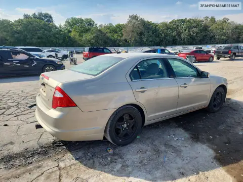 2010 Ford Fusion Se VIN 3FAHP0HA8AR316667 фото 3