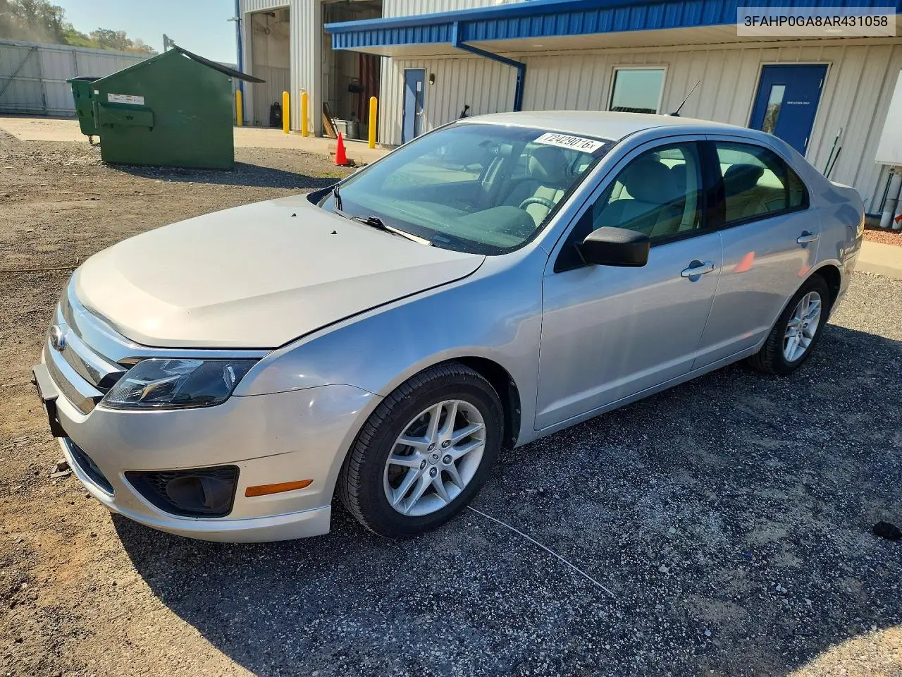 2010 Ford Fusion S VIN 3FAHP0GA8AR431058 фото 1