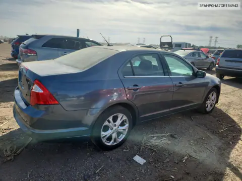 2012 Ford Fusion Se VIN 3FAHP0HA7CR184942 фото 3