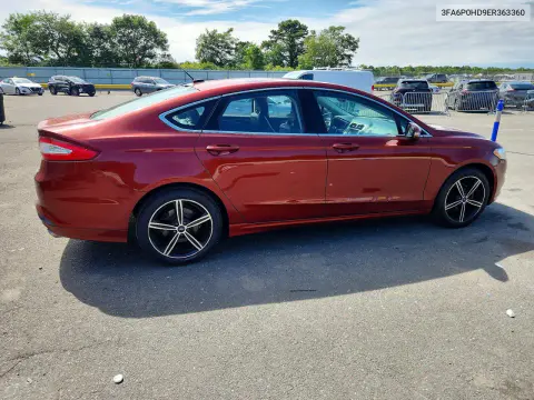 2014 Ford Fusion Se VIN 3FA6P0HD9ER363360 фото 3