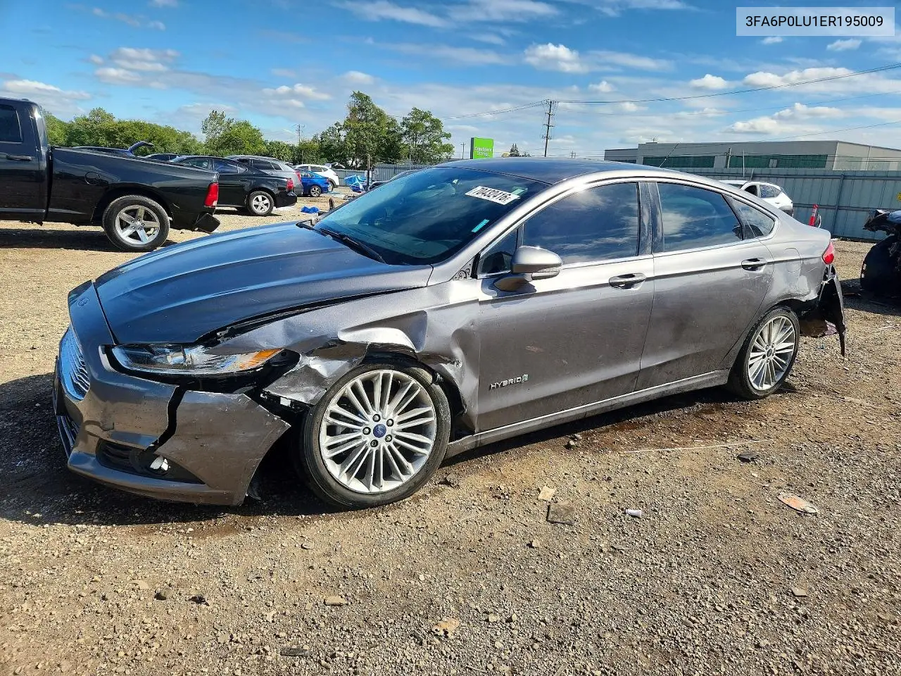 2014 Ford Fusion Se Hybrid VIN 3FA6P0LU1ER195009 фото 1