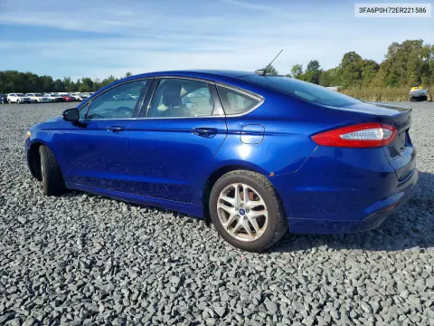 2014 Ford Fusion Se VIN 3FA6P0H72ER221586 фото 2