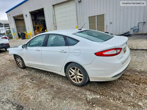 2014 Ford Fusion Se VIN 1FA6P0H70E5388726 фото 2