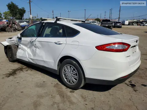 2014 Ford Fusion S VIN 3FA6P0G72ER136314 фото 2