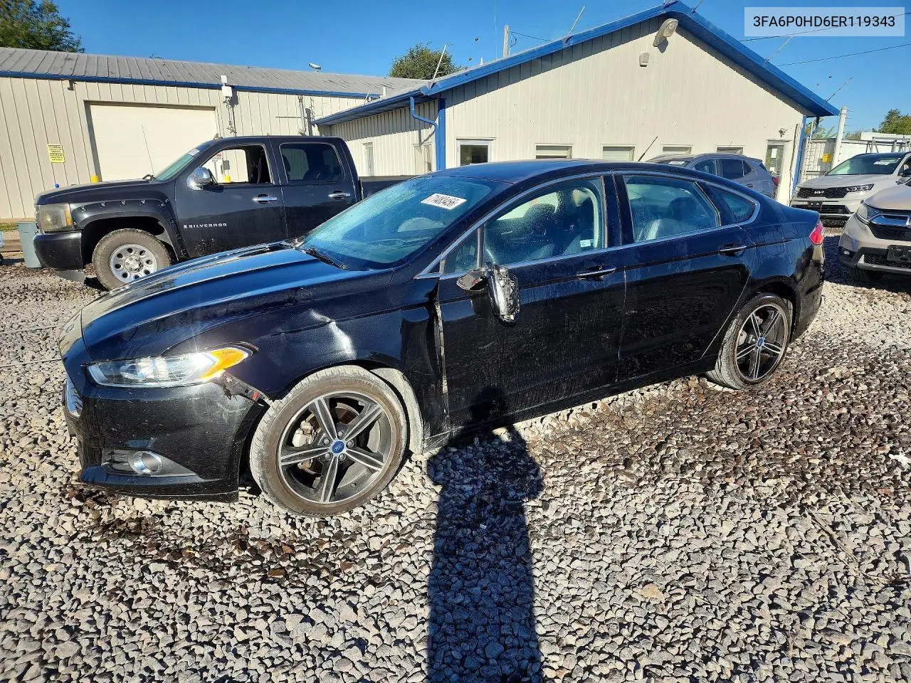 2014 Ford Fusion Se VIN 3FA6P0HD6ER119343 фото 1