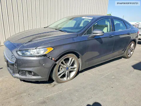 3FA6P0K93FR105731 — 2015 Ford Fusion, Передняя часть, фото до ремонта