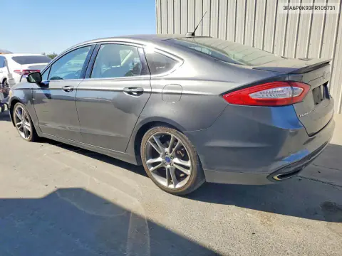 2015 Ford Fusion Titanium VIN 3FA6P0K93FR105731 фото 2