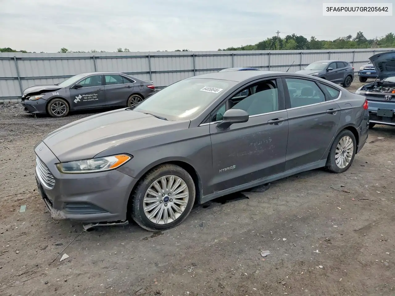 2016 Ford Fusion S Hybrid VIN 3FA6P0UU7GR205642 фото 1