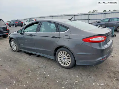 2016 Ford Fusion S Hybrid VIN 3FA6P0UU7GR205642 фото 2