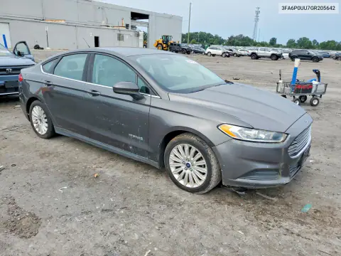 2016 Ford Fusion S Hybrid VIN 3FA6P0UU7GR205642 фото 4