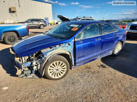 3FA6P0LU1GR404946 — 2016 Ford Fusion, Передняя часть, фото до ремонта