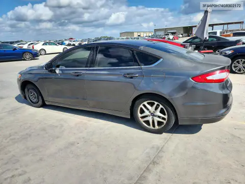 2016 Ford Fusion Se VIN 3FA6P0H74GR302172 фото 2