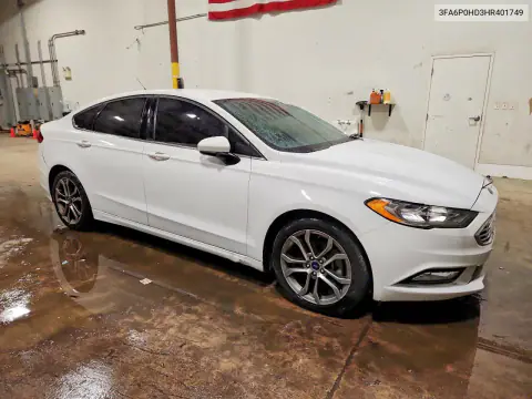2017 Ford Fusion Se VIN 3FA6P0HD3HR401749 фото 4