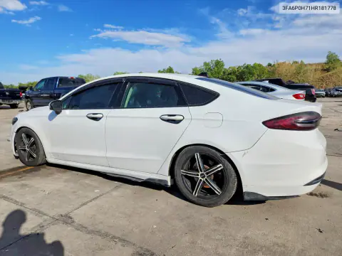 2017 Ford Fusion Se VIN 3FA6P0H71HR181778 фото 2