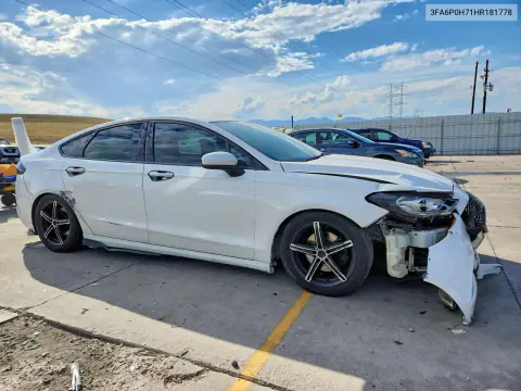 2017 Ford Fusion Se VIN 3FA6P0H71HR181778 фото 4