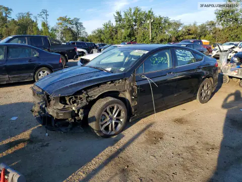 3FA6P0LU3HR324310 — 2017 Ford Fusion, Передняя часть, фото до ремонта