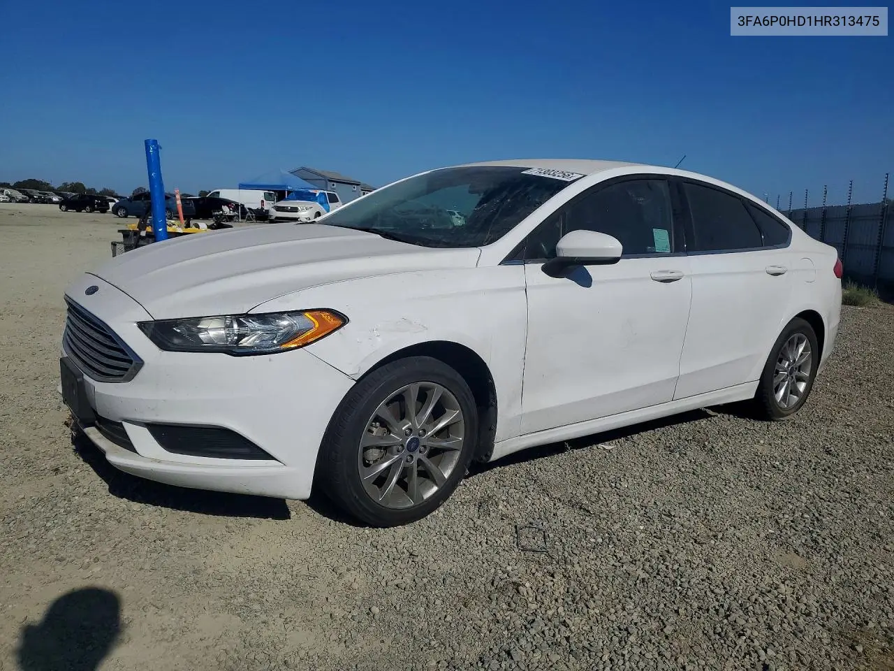 2017 Ford Fusion Se VIN 3FA6P0HD1HR313475 фото 1