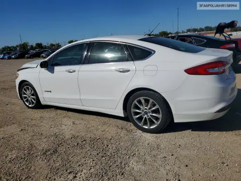 2017 Ford Fusion Se Hybrid VIN 3FA6P0LU6HR158994 фото 2