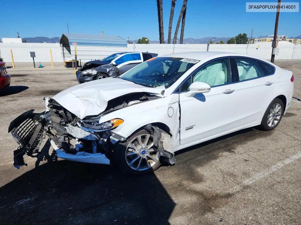 2017 Ford Fusion Se Phev VIN 3FA6P0PUXHR414001 фото 1