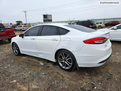 2017 Ford Fusion Se VIN 3FA6P0HD5HR154265 фото 2